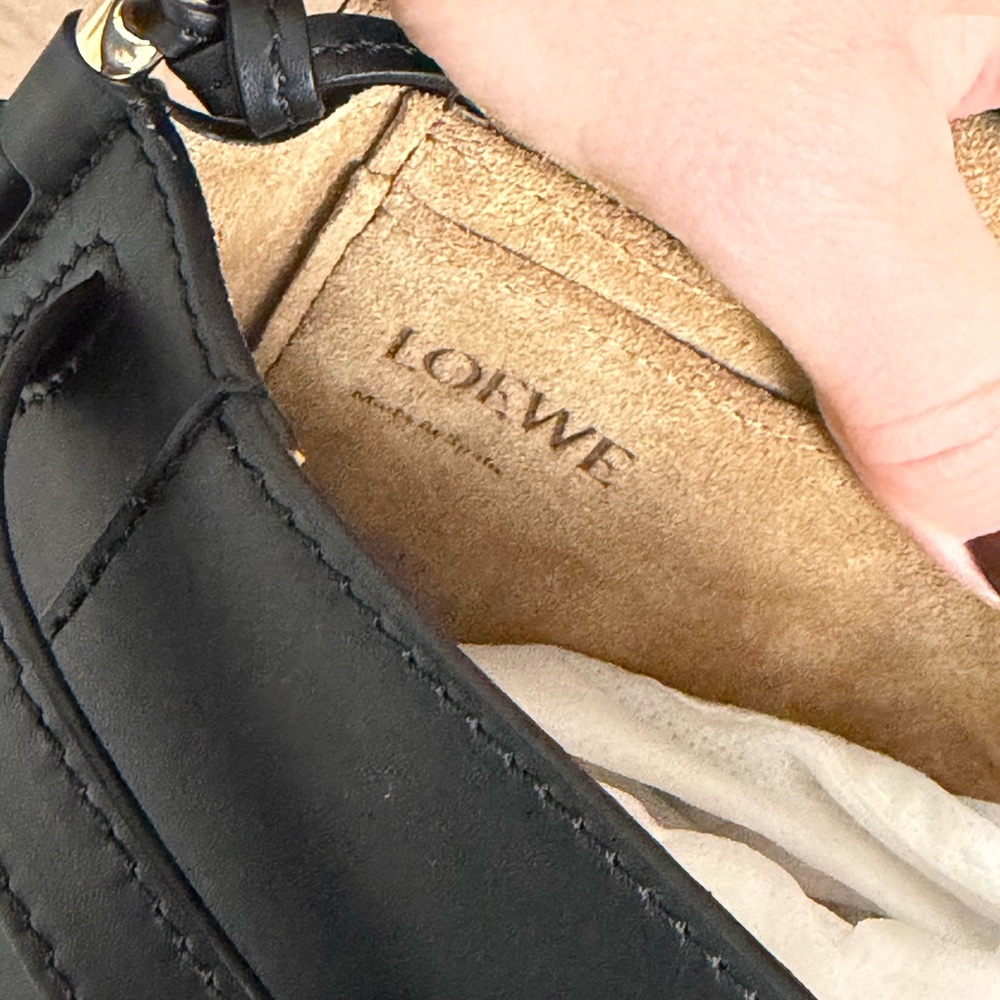 Loewe Black Mini Gate Dual bag with Logo Strap - Picture 7 of 9